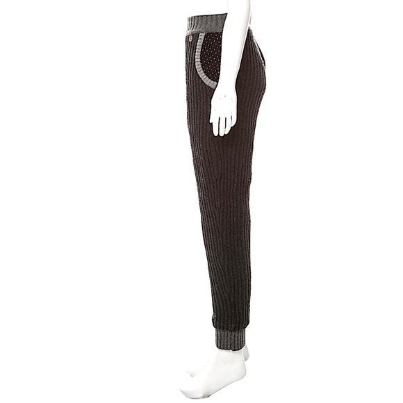 SEE by CHLOÉ RIB-KNIT WOOL PANTS in Charcoal-Grey🐺Pre-Loved❤️ SM | US4 | FR36 - Picture 2 of 11